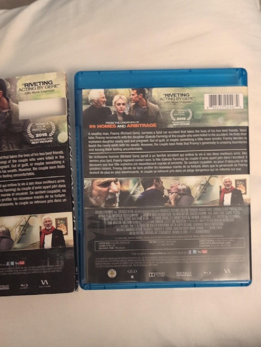 The Benefactor Blu-Ray (Bilingual) Richard Gere, Dakota Fanning ✨VGUC - Picture 5 of 7